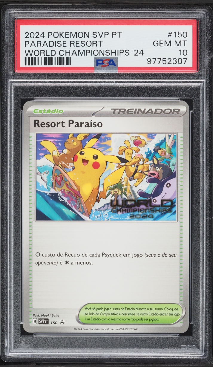 2024 Pokemon Portuguese Scarlet & Violet Promo World Championships Paradise Resort PSA 10 GEM
