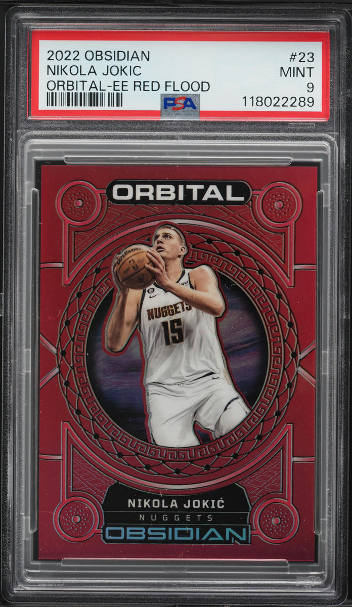 2022 Panini Obsidian Orbital EE Red Flood Nikola Jokic #23 PSA 9 MINT