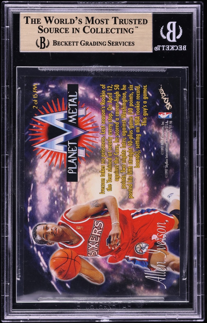 1997 Metal Universe Planet Metal Allen Iverson #2 BGS 9.5 GEM MINT