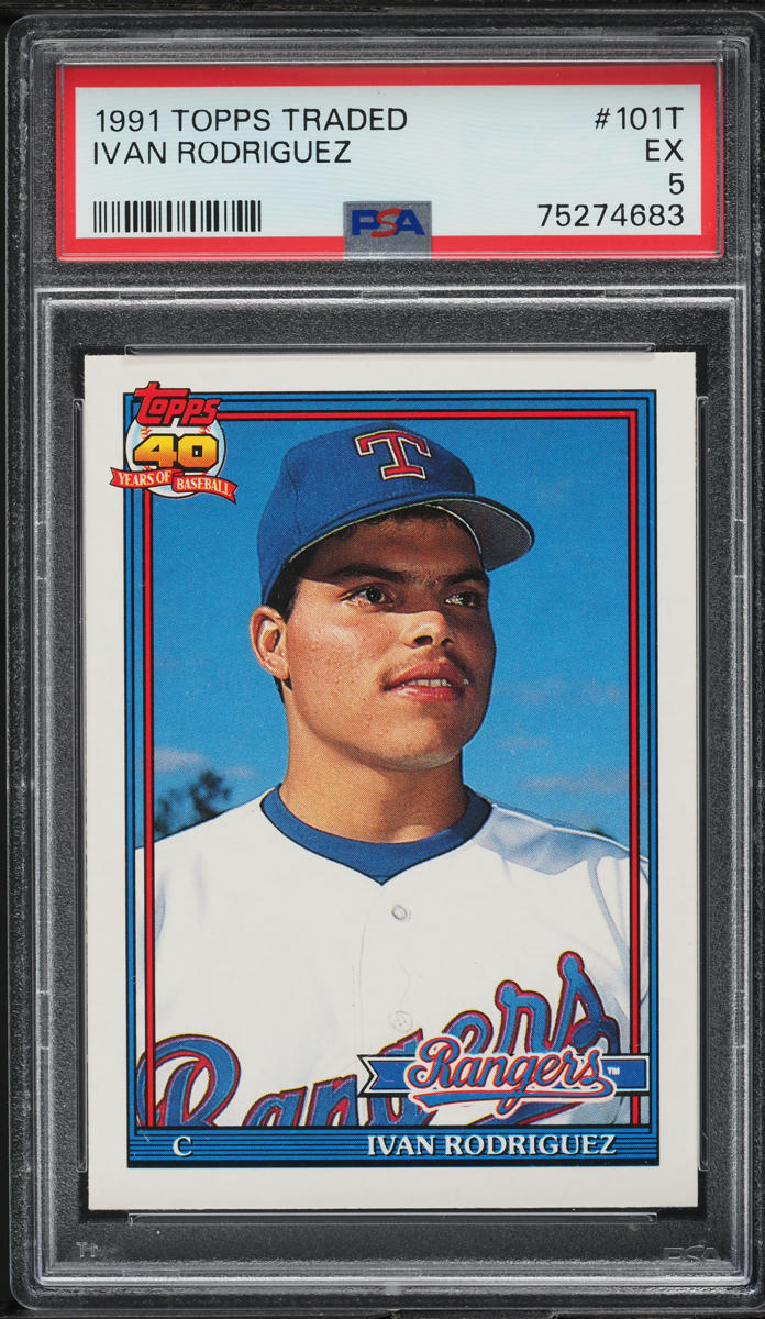 1991 Topps Traded Ivan Rodriguez ROOKIE #101T PSA 5 EX