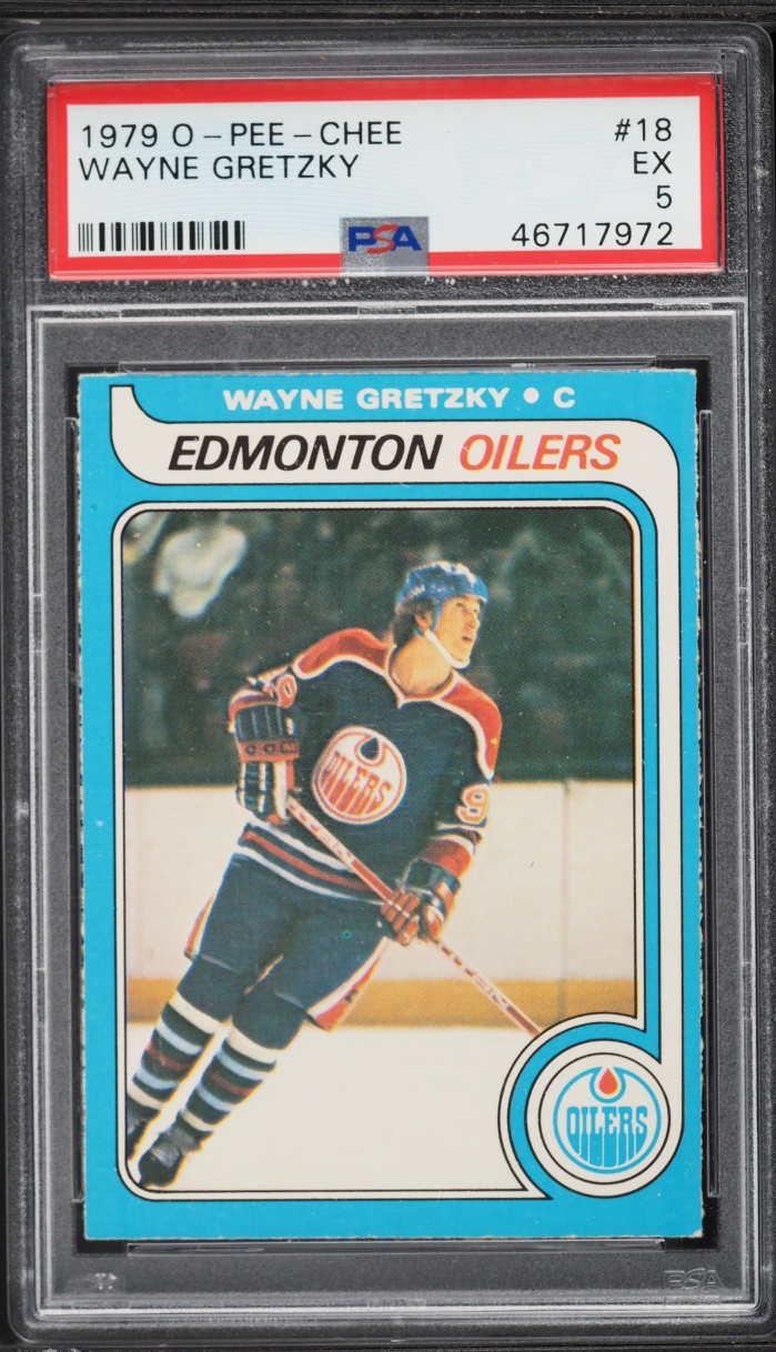 1979 O-Pee-Chee Hockey Wayne Gretzky ROOKIE #18 PSA 5 EX