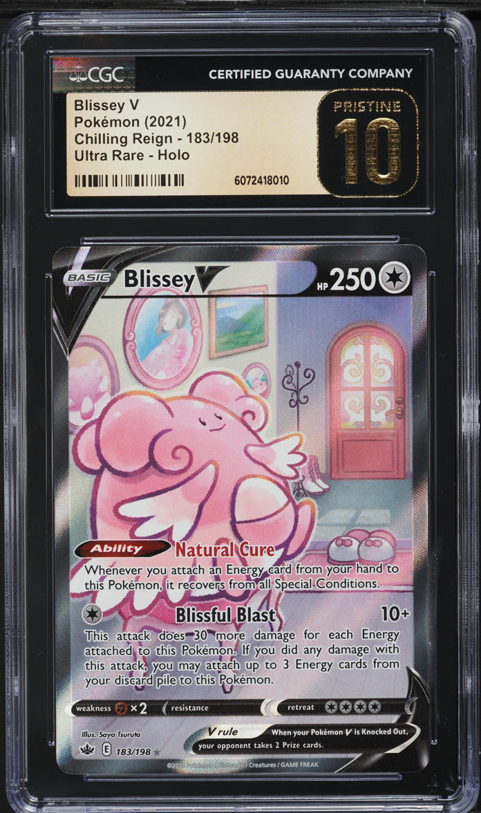 2021 Pokemon SWSH Chilling Reign Full Art Blissey V #183 CGC 10 PRISTINE