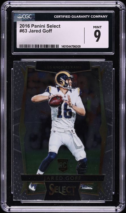 2016 Select Football Jared Goff ROOKIE #63 CGC 9 MINT