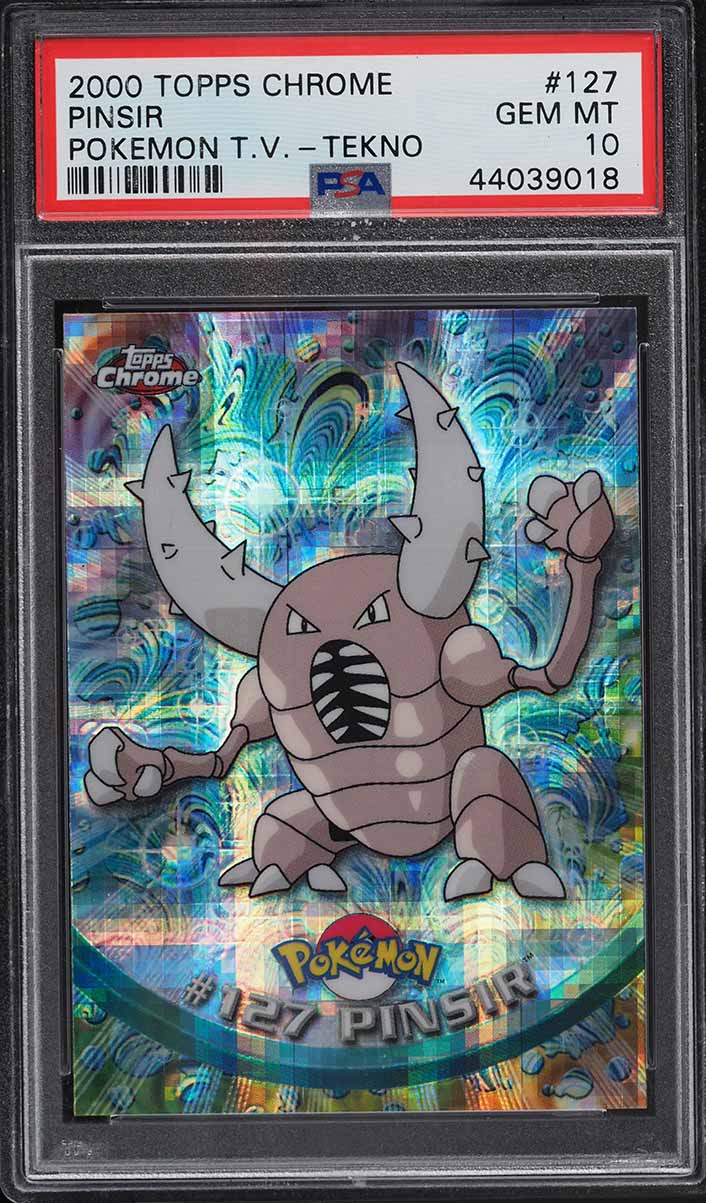 2000 Topps Chrome Pokemon Series 2 Sparkle Tekno Pinsir #127 PSA 10 GEM MINT