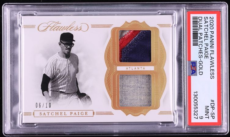 2020 Panini Flawless Dual Gold Satchel Paige PATCH /10 #DP-SP PSA 9 MINT