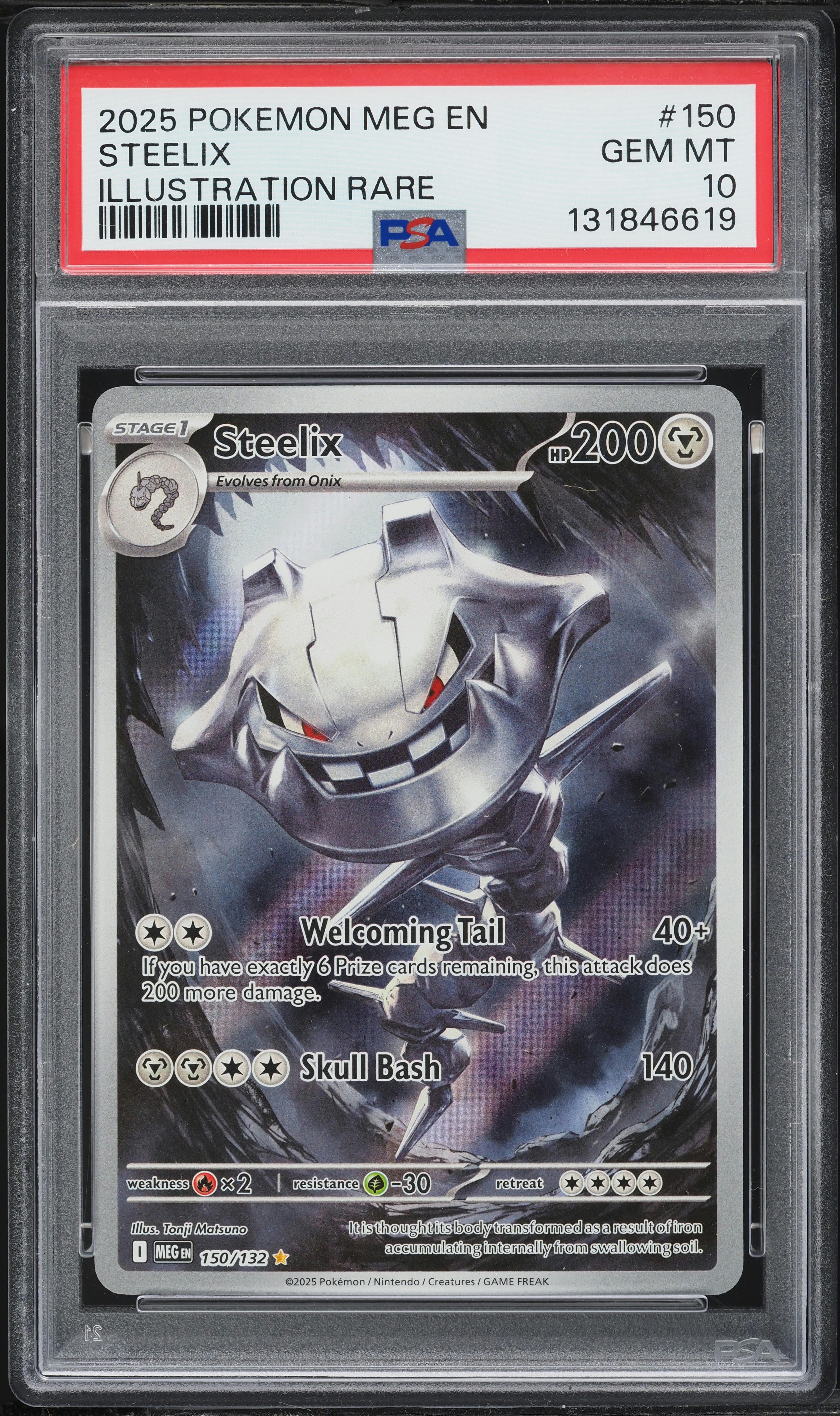 2025 Pokemon Mega Evolution IR Steelix #150 PSA 10 GEM MINT