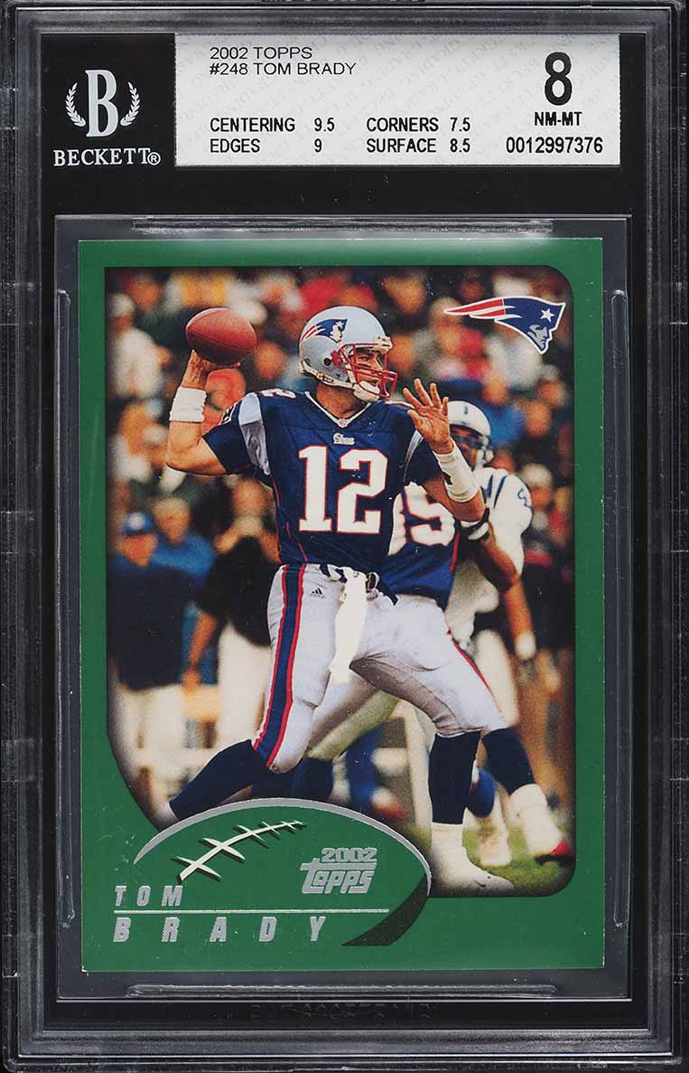 2002 Topps Football Tom Brady #248 BGS 8 NM-MT