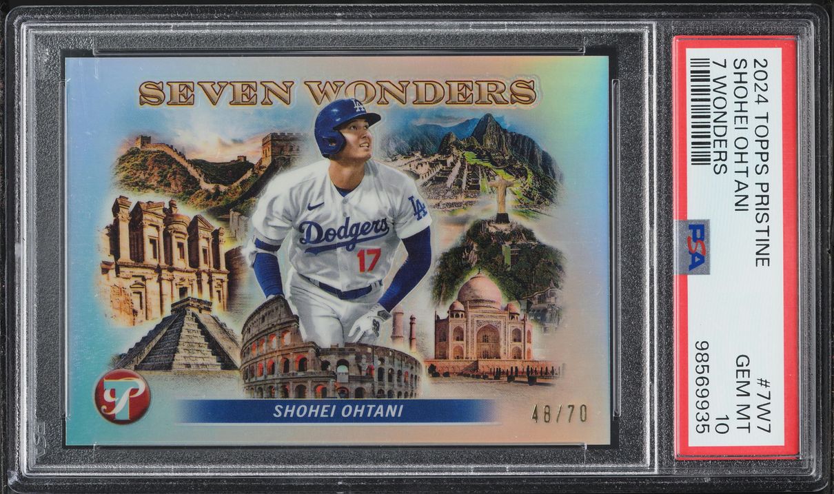 2024 Topps Pristine 7 Wonders Shohei Ohtani /70 #7W-7 PSA 10 GEM MINT - Photo 1