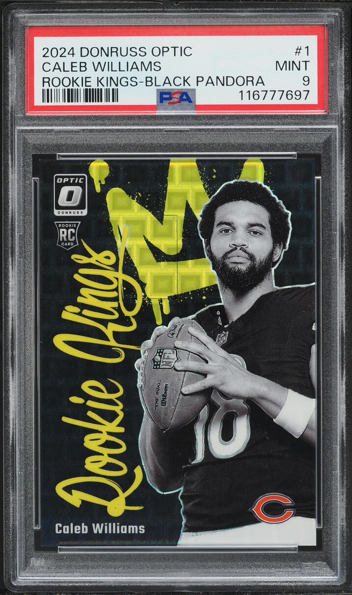 2024 Donruss Optic Kings Black Pandora Caleb Williams ROOKIE /25 #1 PSA 9 MINT - Photo 1