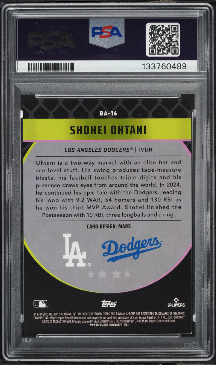 2025 Bowman Chrome Mega Box Ascensions Shohei Ohtani #BA-16 PSA 8.5 NM-MT+ - Photo 2