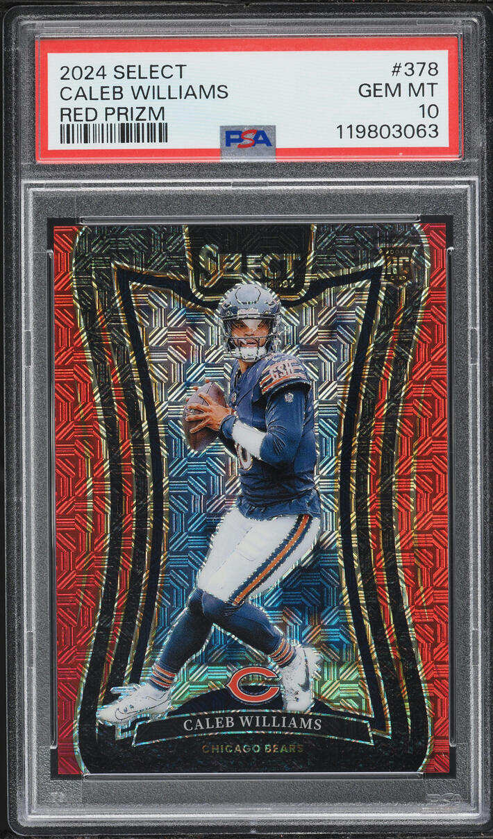 2024 Select Suite Level Red Prizm Caleb Williams ROOKIE 1/49 #378 PSA 10 GEM MINT - Photo 1