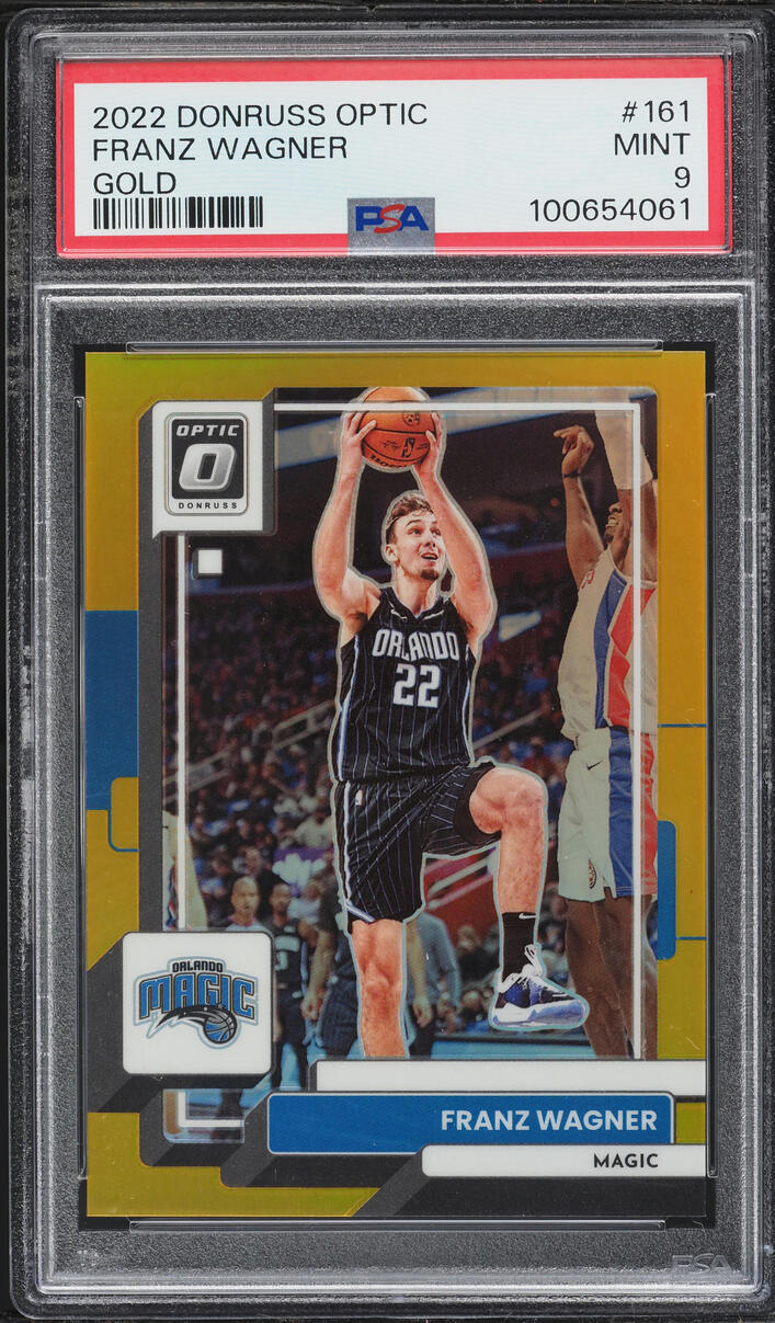 2022 Donruss Optic Gold Franz Wagner /10 #161 PSA 9 MINT - Photo 1