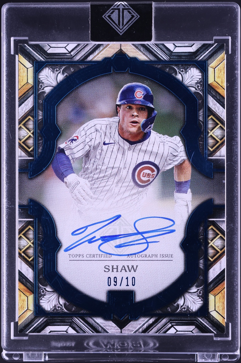 2025 Topps Transcendent Collection Showcase Blue Matt Shaw ROOKIE AUTO /10 #TCRSA-MS
