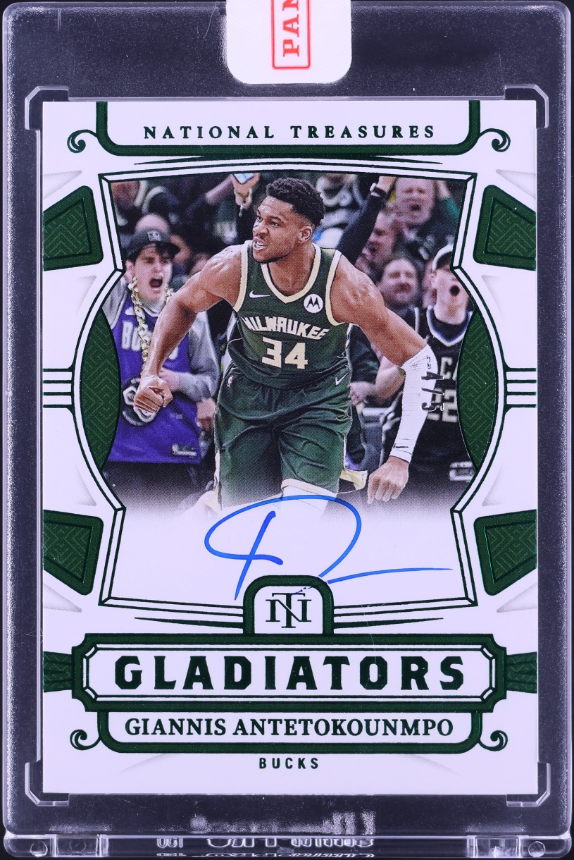 2024 National Treasures Gladiators Emerald Giannis Antetokounmpo AUTO /5 #GS-GIA