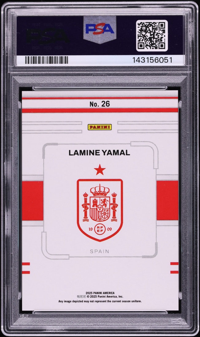 2025 Panini ASCC China Diamond Plate Lamine Yamal /50 #26 PSA 10 GEM MINT