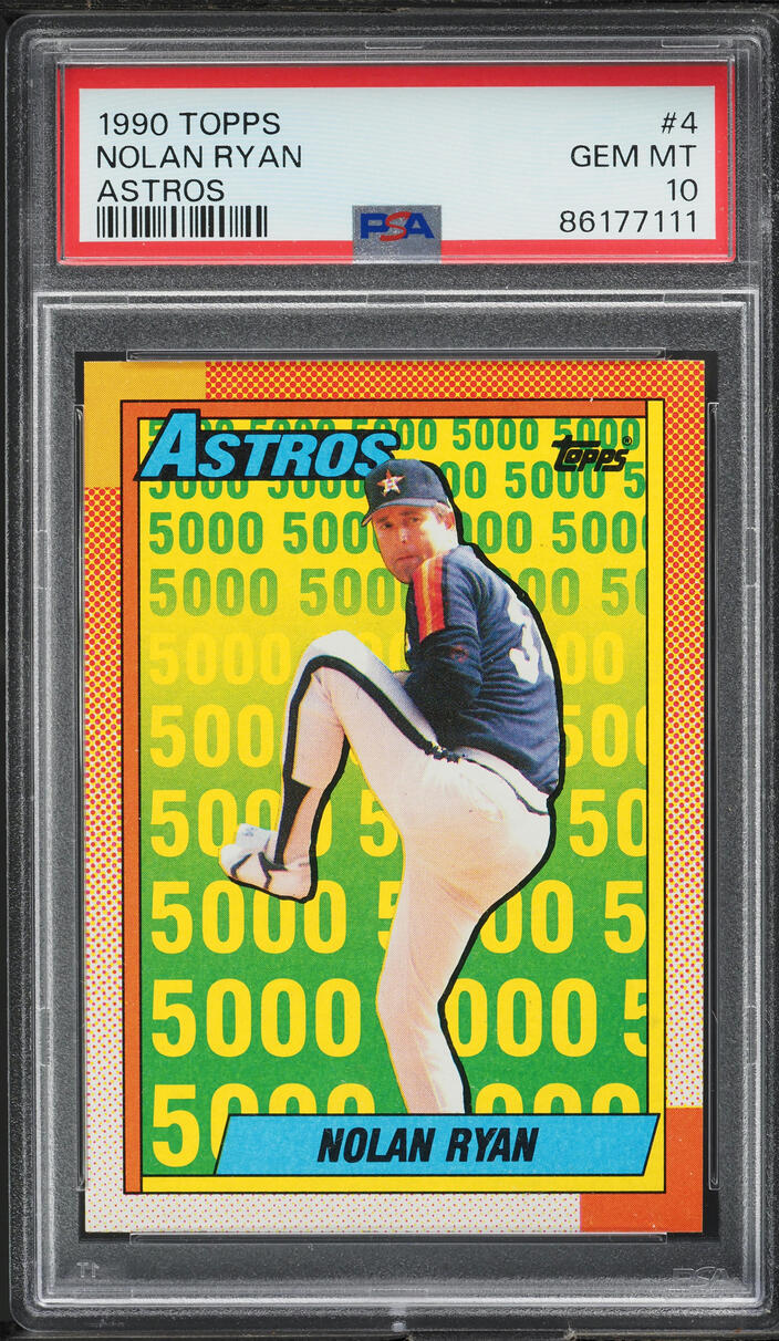 1990 Topps Astros Nolan Ryan #4 PSA 10 GEM MINT