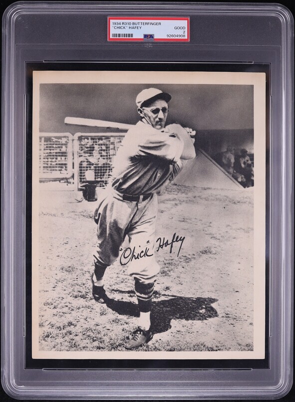 1934 R310 Butterfinger Chick Hafey ROOKIE PSA 2 GD