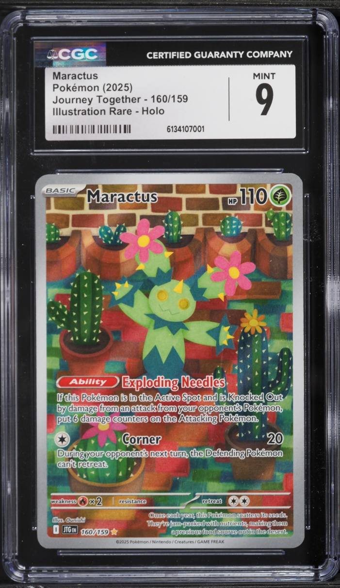 2025 Pokemon Scarlet & Violet Journey Together IR Maractus #160 CGC 9 MINT