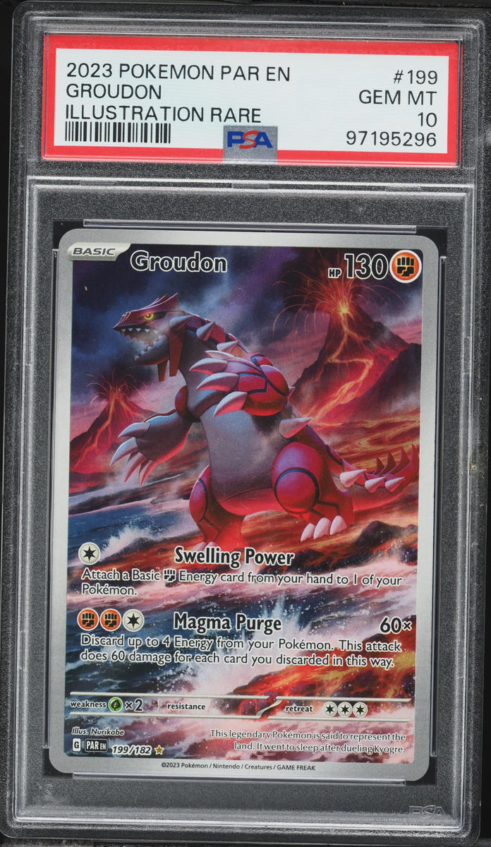 2023 Pokemon Scarlet & Violet Paradox Rift IR Groudon #199 PSA 10 GEM MINT