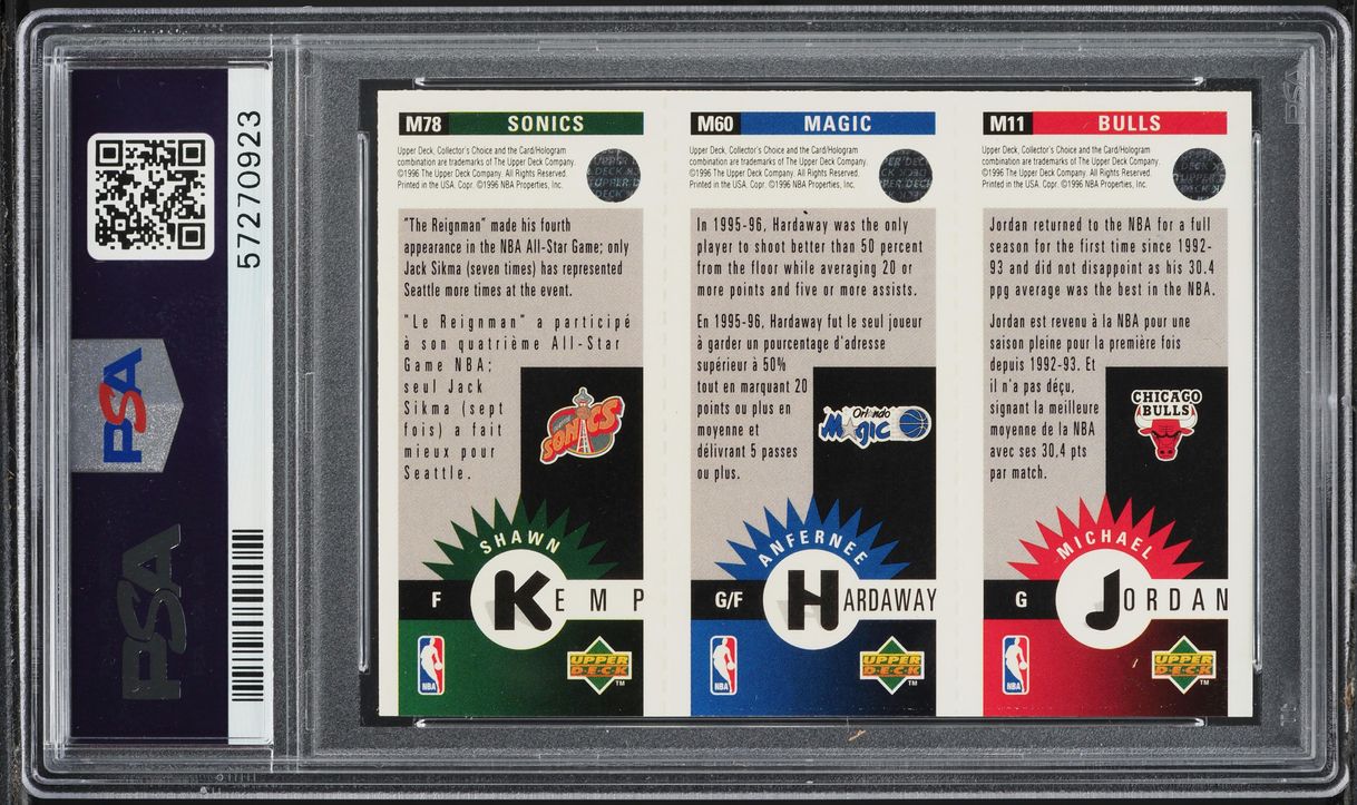 1996 Collector's Choice International French Mini Kemp Hardaway Jordan PSA 9