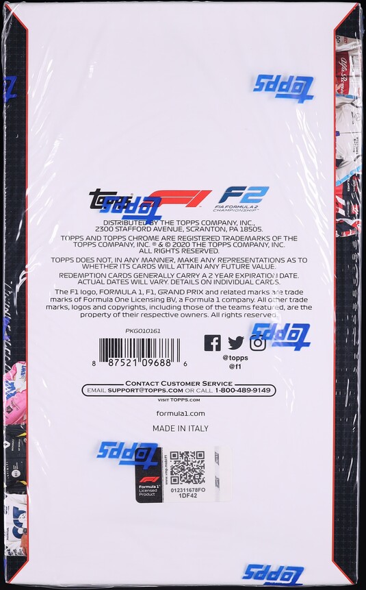 2020 Topps Chrome Formula 1 F1 Racing Sealed Hobby Box, 18ct Packs - Photo 2