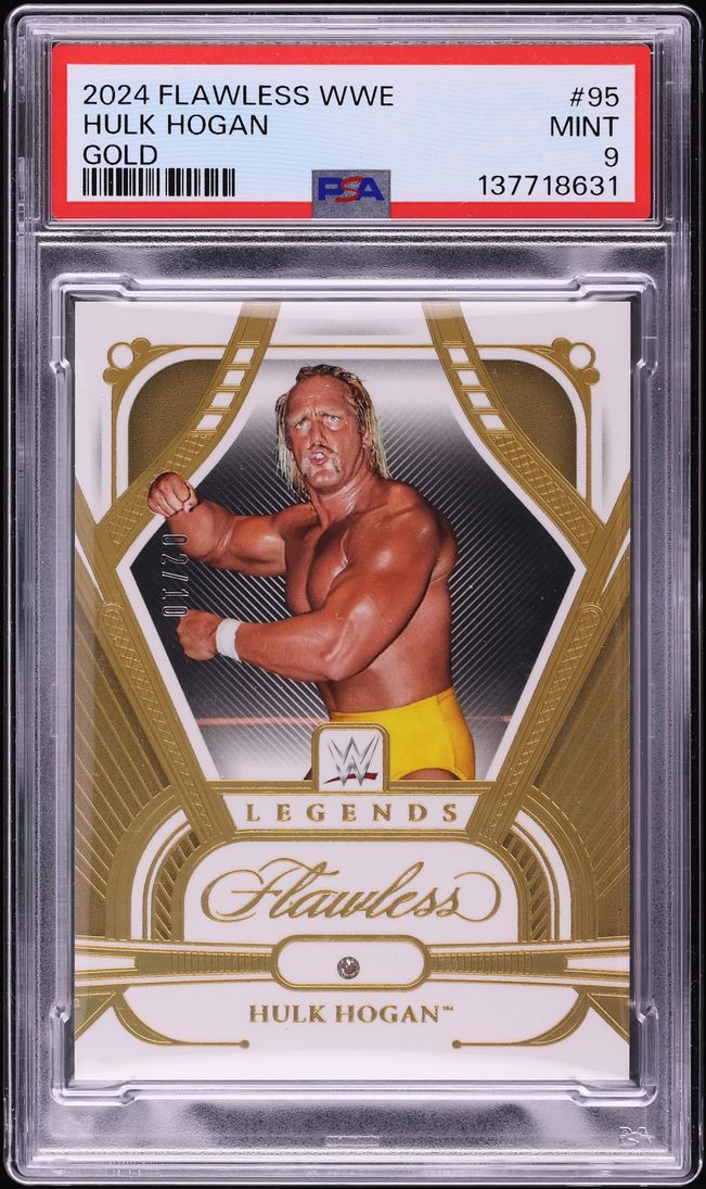 2024 Panini Flawless WWE Gold Hulk Hogan /10 #95 PSA 9 MINT - Photo 1