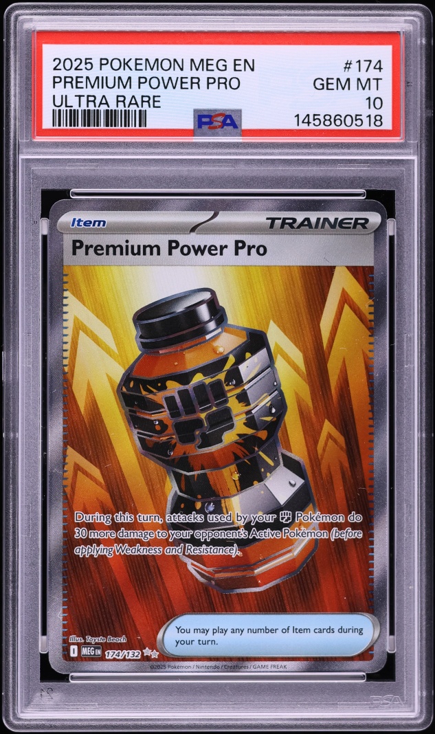 2025 Pokemon Mega Evolution Full Art Premium Power Pro #174 PSA 10 GEM MINT