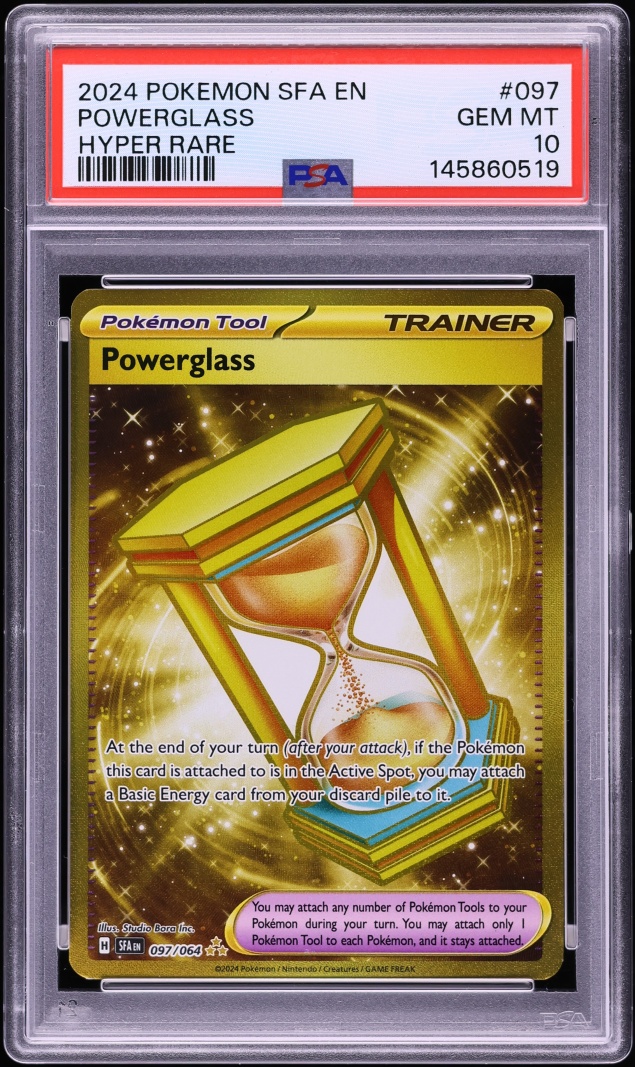 2024 Pokemon Scarlet & Violet Shrouded Fable Gold Rare Powerglass #097 PSA 10 GEM MINT