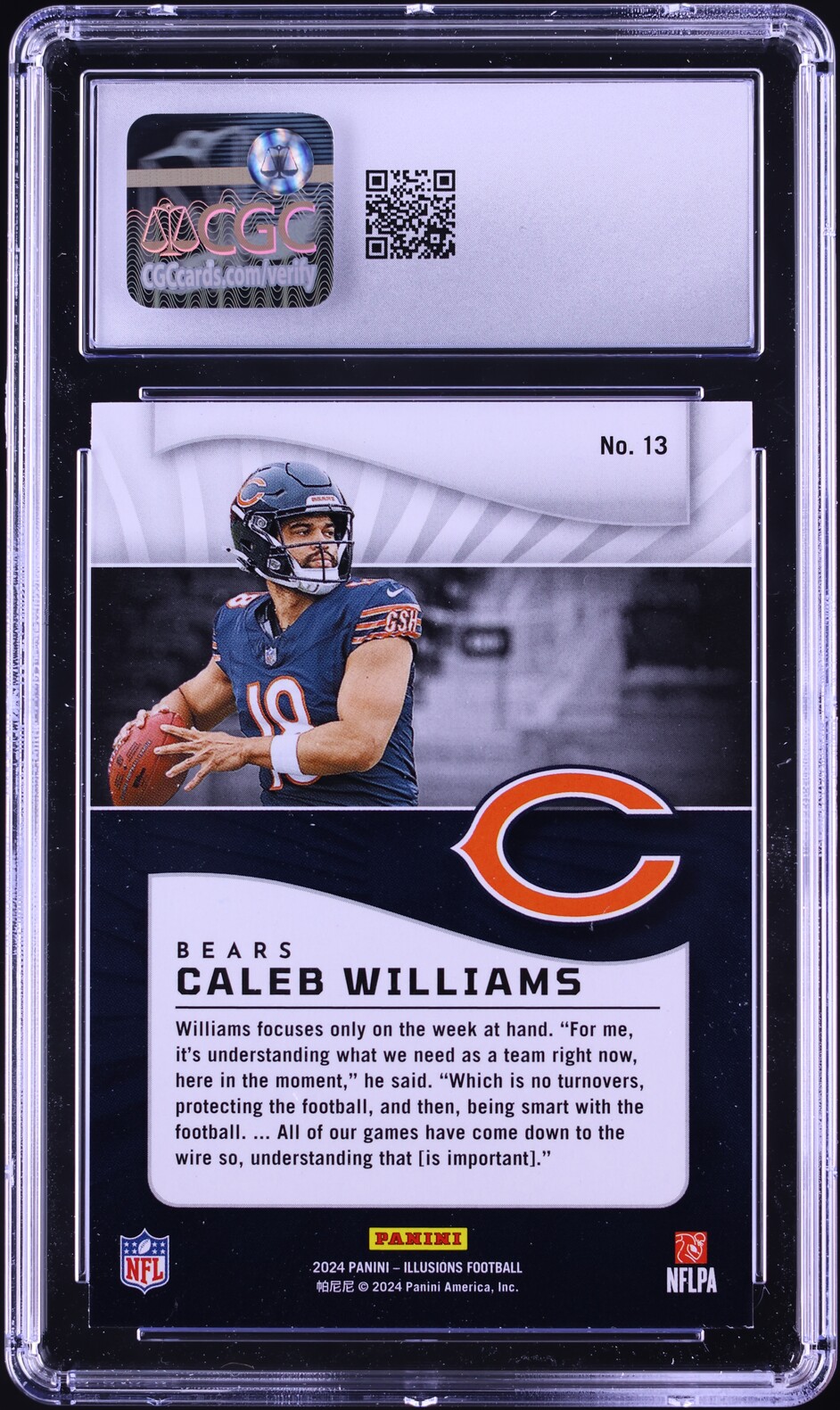 2024 Panini Illusions Retail Caleb Williams ROOKIE #13 CGC 9 MINT
