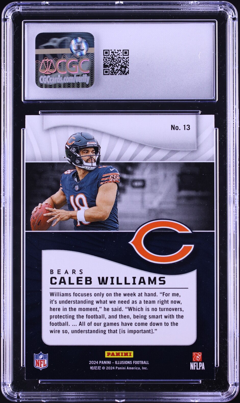 2024 Panini Illusions Retail Caleb Williams ROOKIE #13 CGC 10 GEM MINT