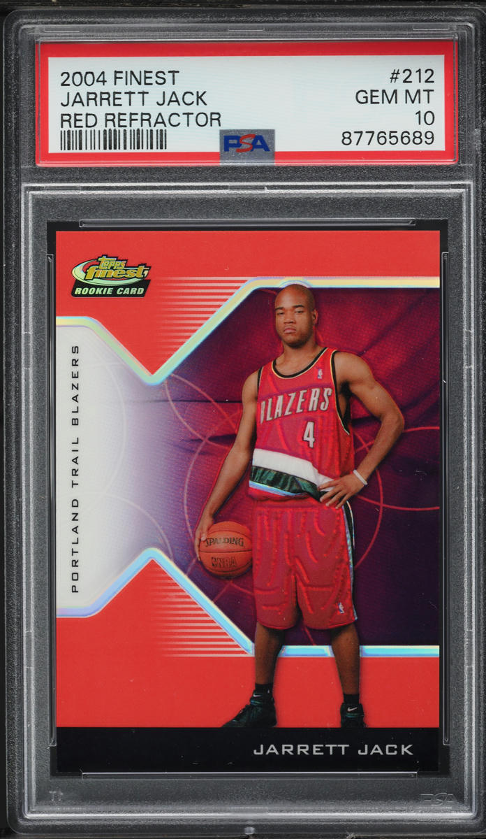 2004 Finest Red Refractor Jarrett Jack ROOKIE /159 #212 PSA 10 GEM MINT