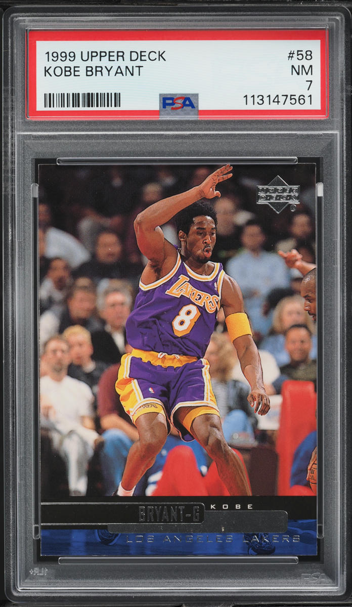 1999 Upper Deck Basketball Kobe Bryant #58 PSA 7 NRMT