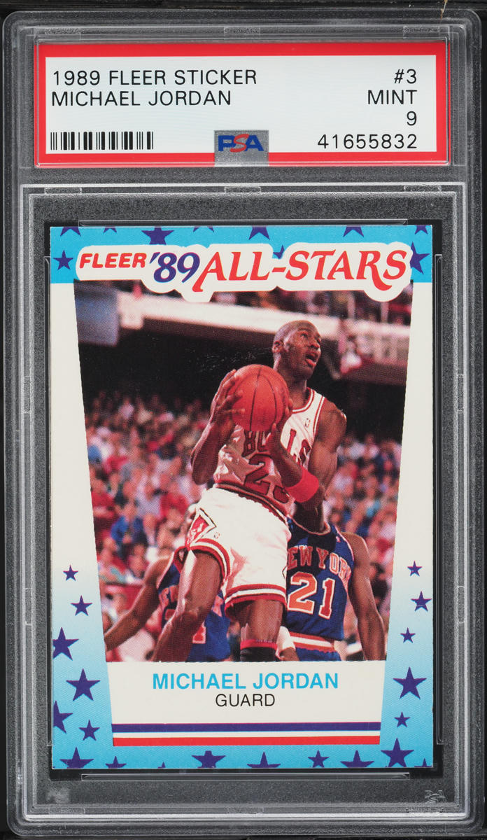 1989 Fleer Sticker Michael Jordan #3 PSA 9 MINT