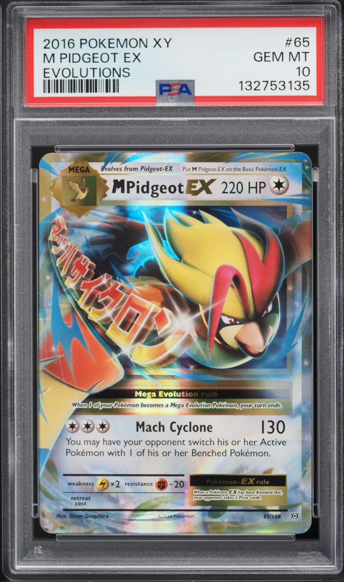 2016 Pokemon XY Evolutions Holo M Pidgeot EX #65 PSA 10 GEM MINT