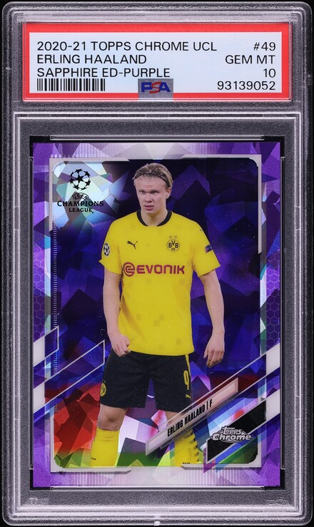 2024 Panini Prizm Premier League Manga Erling Haaland #20 PSA 10