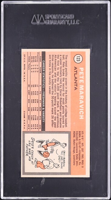 1970 Topps Basketball Pete Maravich ROOKIE #123 SGC 4 VGEX