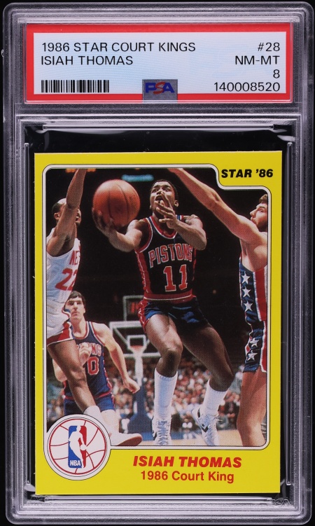 1986 Star Court Kings Isiah Thomas ROOKIE #28 PSA 8 NM-MT