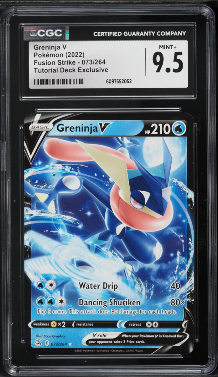 2022 Pokemon Sword & Shield Fusion Strike Tutorial Deck Exclusive Greninja V #73 CGC 9.5 MINT+