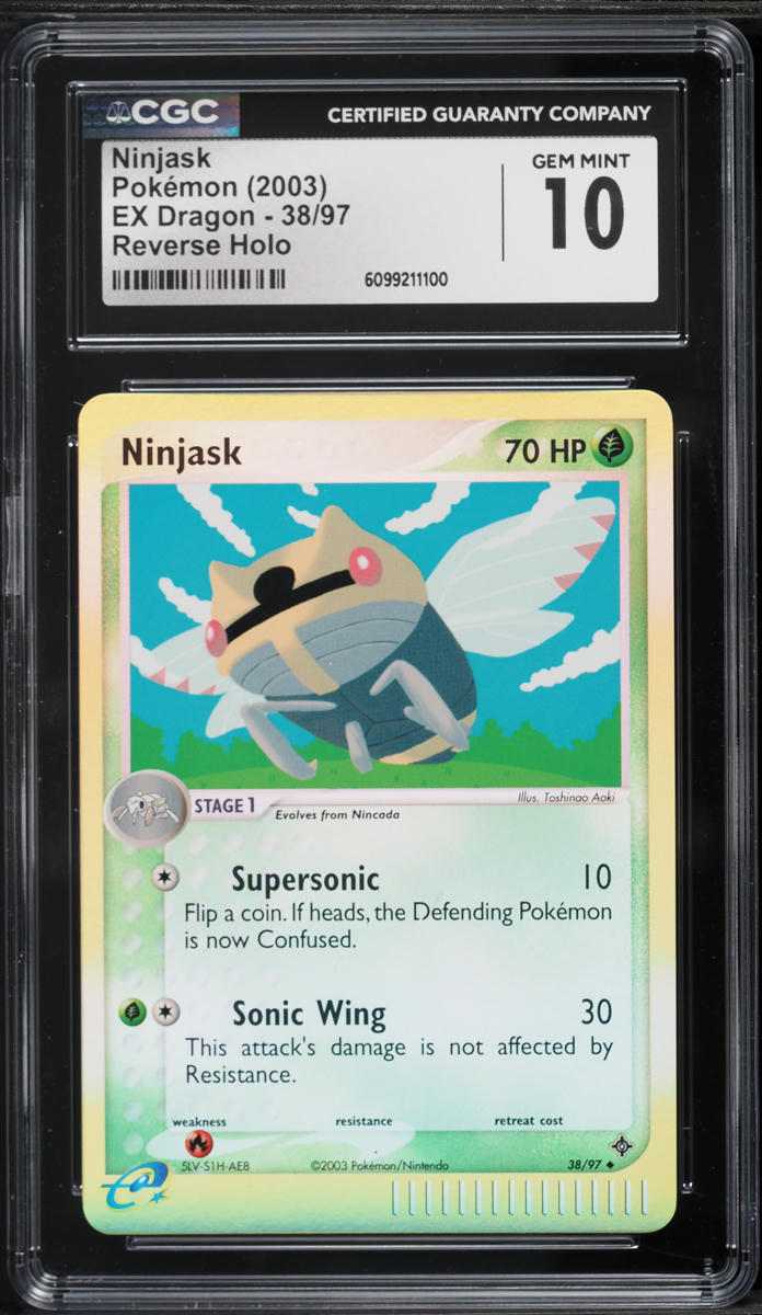 2003 Pokemon EX Dragon Reverse Holo Ninjask #38 CGC 10 GEM MINT