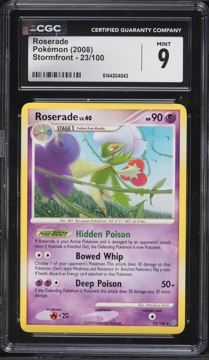 2008 Pokemon Diamond & Pearl Stormfront Roserade #23 CGC 9 MINT