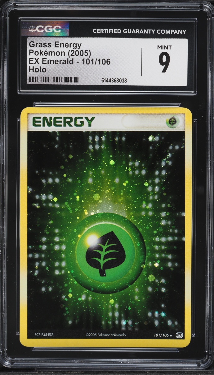 2005 Pokemon EX Emerald Holo Grass Energy #101 CGC 9 MINT