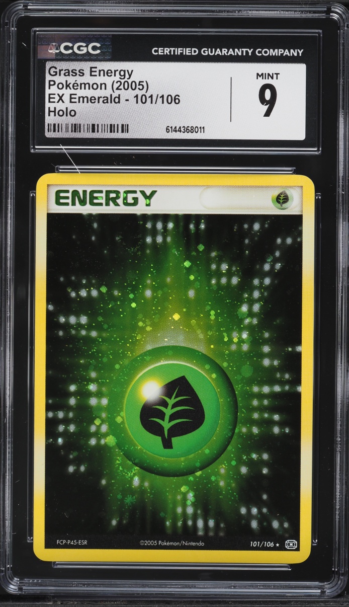 2005 Pokemon EX Emerald Holo Grass Energy #101 CGC 9 MINT