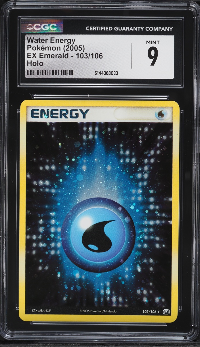 2005 Pokemon EX Emerald Holo Water Energy #103 CGC 9 MINT