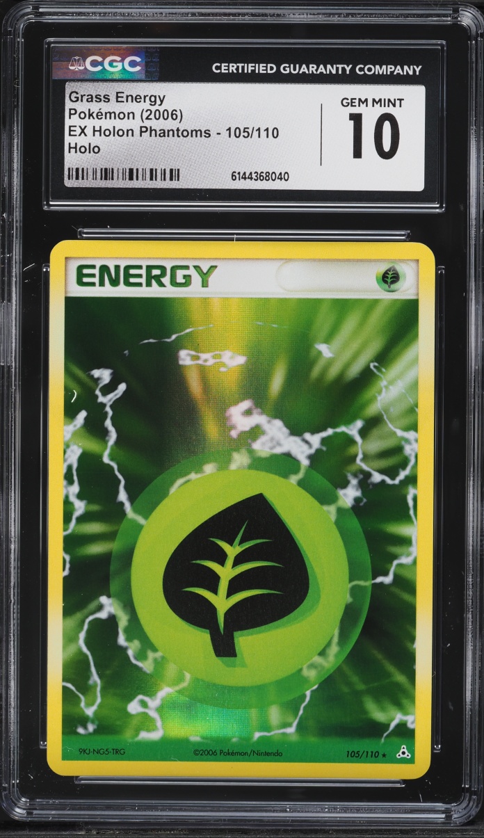 2006 Pokemon EX Holon Phantoms Holo Grass Energy #105 CGC 10 GEM MINT