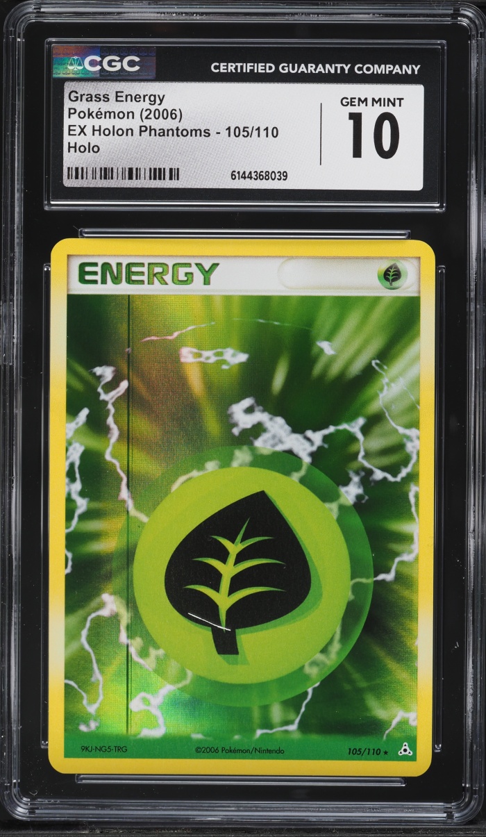 2006 Pokemon EX Holon Phantoms Holo Grass Energy #105 CGC 10 GEM MINT