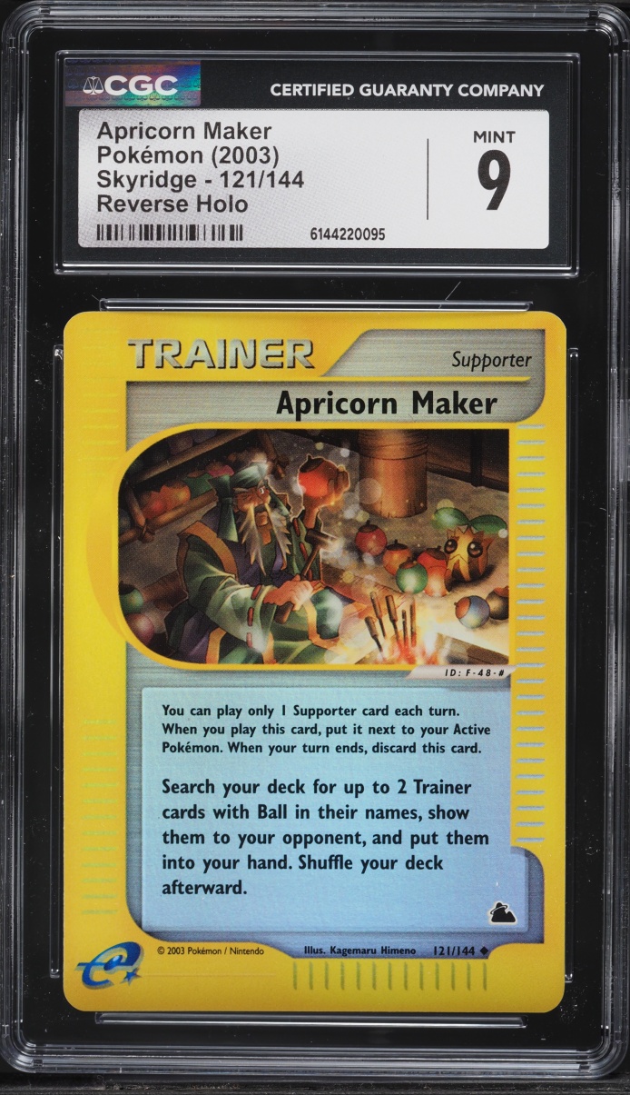 2003 Pokemon Skyridge Reverse Holo Apricorn Maker #121 CGC 9 MINT