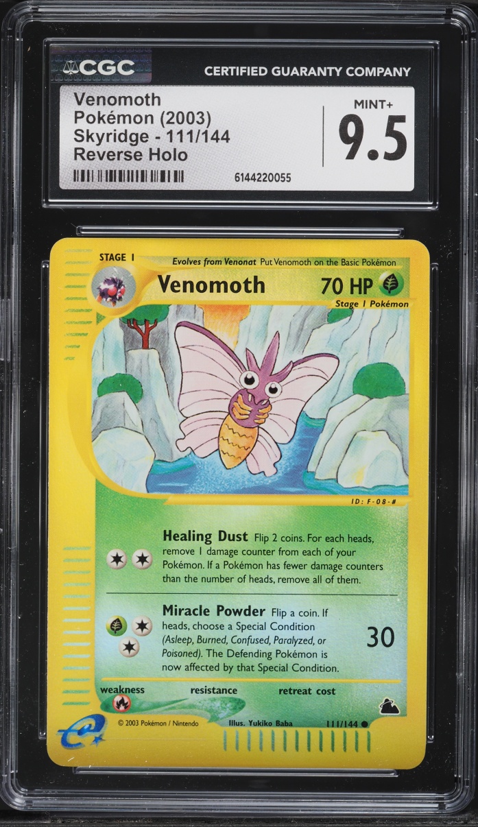 2003 Pokemon Skyridge Reverse Holo Venomoth #111 CGC 9.5 MINT+