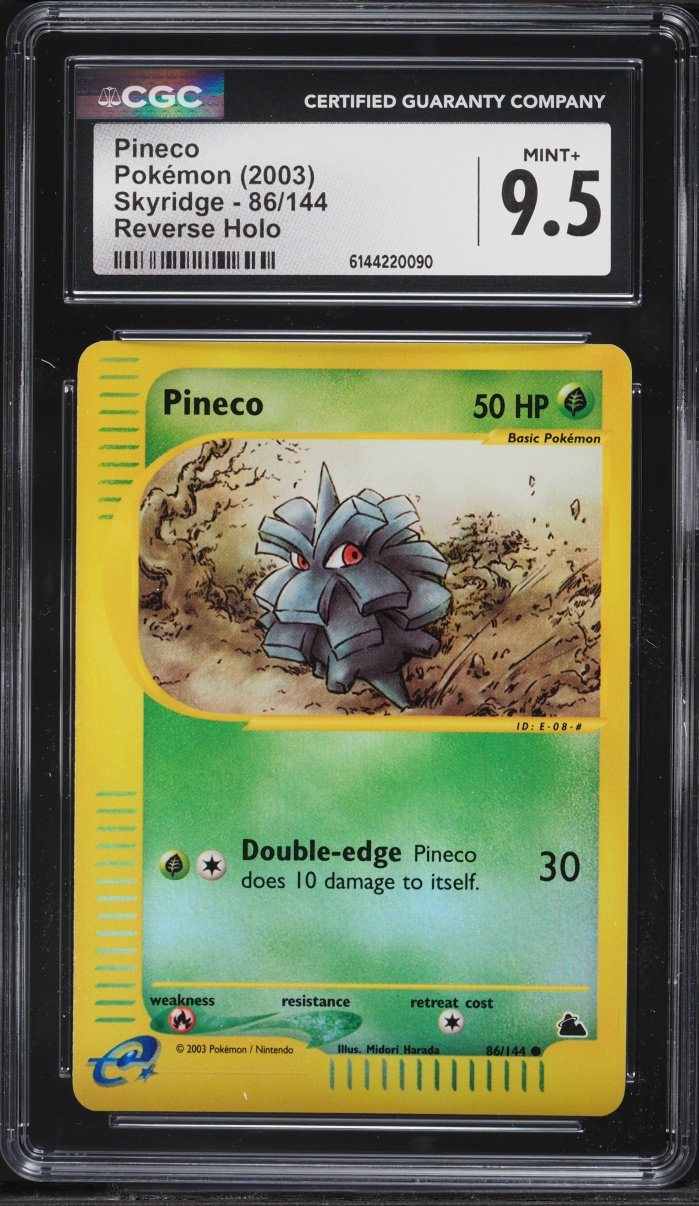 2003 Pokemon Skyridge Reverse Holo Pineco #86 CGC 9.5 MINT+