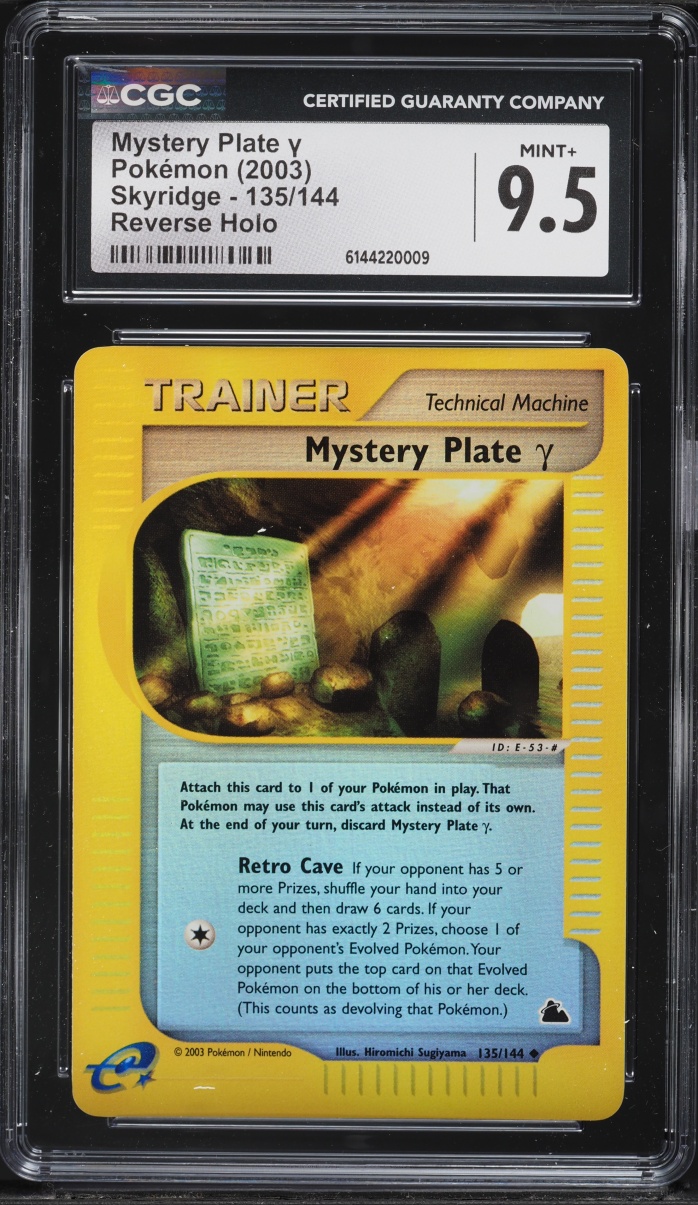 2003 Pokemon Skyridge Reverse Holo Mystery Plate Gamma #135 CGC 9.5 MINT+