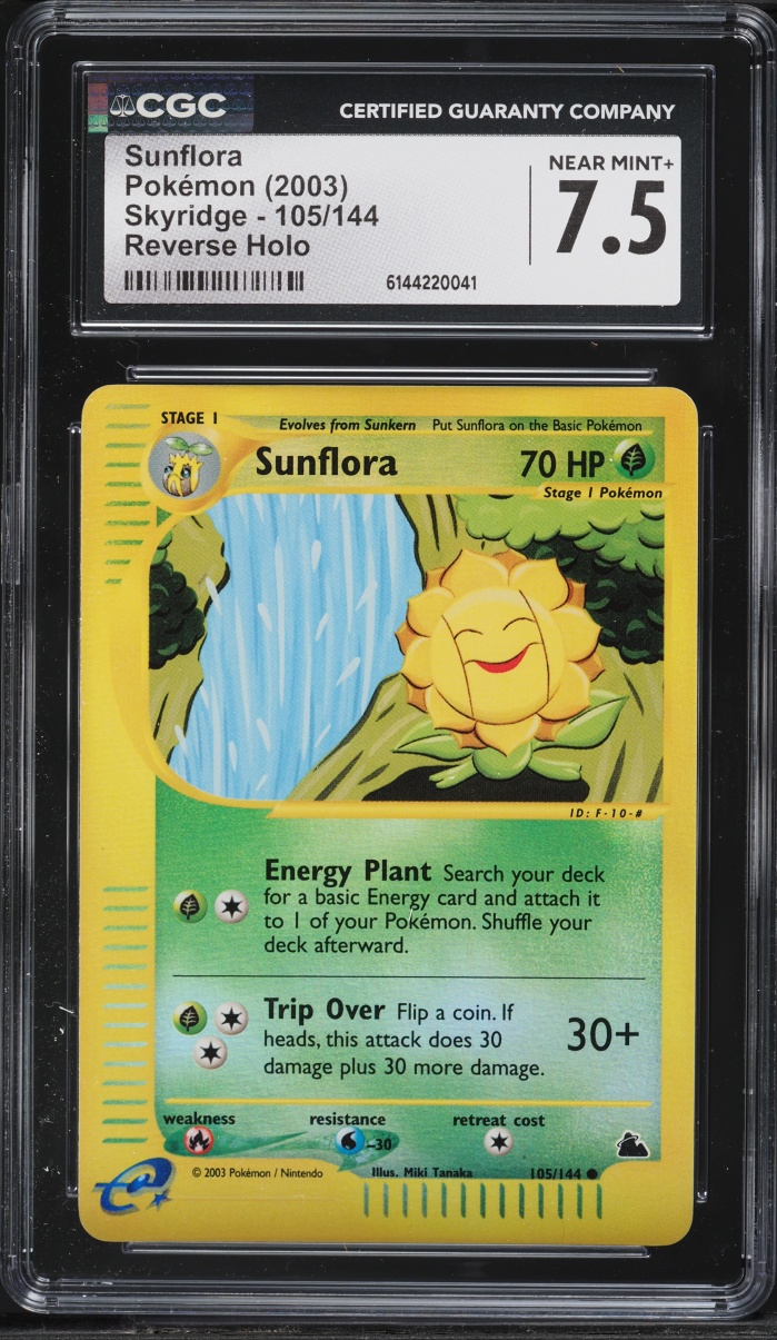 2003 Pokemon Skyridge Reverse Holo Sunflora #105 CGC 7.5 NRMT+